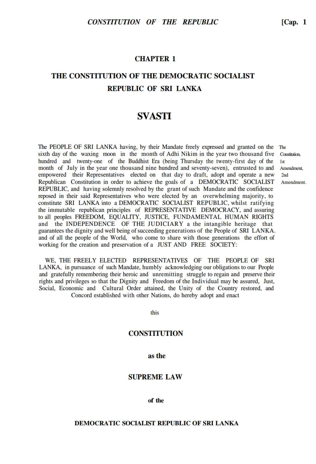 Second Republican Constitution